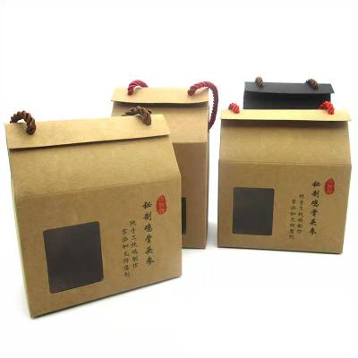 China Recycled Materials Wholesale Custom Paper Kraft Paper Packaging Box Nuts Candy Box for sale