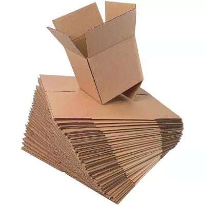 China Recyclable Cheapest Outer Cardboard Folding Cardboard Paper Cartons Flat Packed Boxes Corrugated Shipping Carton for sale