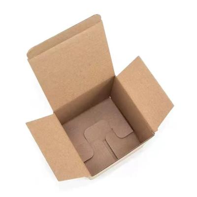 China Recyclable Kraft Paper Gift Packaging Brown Box Customized Logo Printed for sale