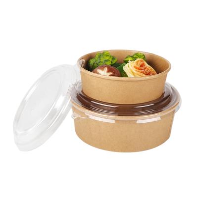 China Traditional Wholesale Salad Wrapping Paper Lunch Packaging Box Takeout Salad Bowl for sale