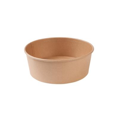 China Kraftr Traditional Custom Recyclable Salad Bowl, Soup Bowls in Brown Wrapping Paper with Lids Salad Bowl for sale