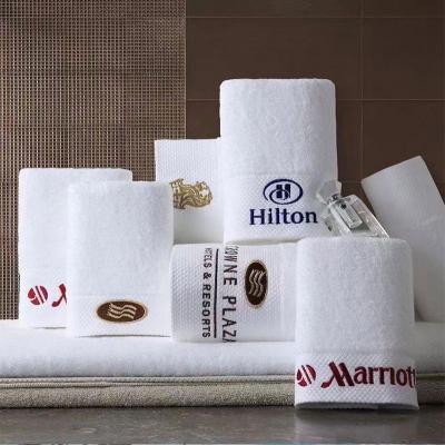 China Luxury Hypoallergenic Hotel Towel Set Custom Logo Bath Face Towels 100 Cotton For Beauty Salon Bathroom Home for sale