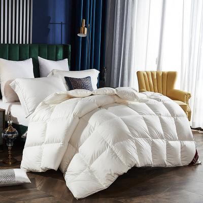 China Luxury Moden Hilton 160 Duck Goose Feather Down Comforter Comforter Thickened 95 White Goose Down Winter Comforter 98% Cotton Hungarian Hanging Comforter for sale