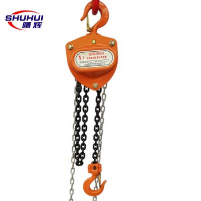 China Small 3t5 manual chain hoist crane 3M 6m iron chain crane 1t 2t10 lifting chain block HSZ-C for sale