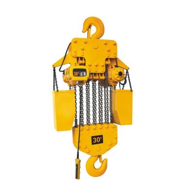 China Hotels 30 Ton Electric Chain Hoist With Hook HHBD Type , Electric Chain Block for sale