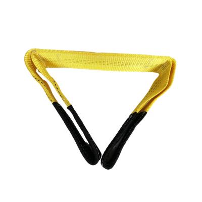 China High quality type 3 ton 3m white color eb polyester lifting flat webbing lifting sling webbing sling for sale