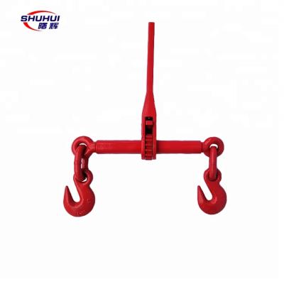 China Handle ratchet type ZINC manufacturer rigging material casted load binding with safety hooks for sale