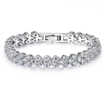 China FASHIONABLE Rhinestone Crystal Adjustable Jewelry Bangle Diamond Fashion Roman Bracelet for sale