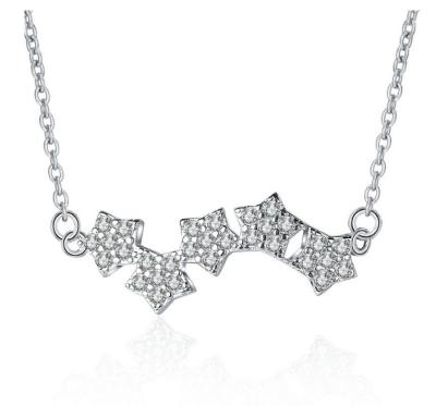 China TRENDY Personalized Star Shape Charm Necklace Pendant Necklace Silver Plated Wholesale Price for sale