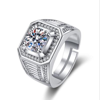 China Fashionable man ring s925 Ring Brilliant Round special shinning design cut diamond for sale