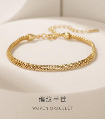 China TRENDY Fashion 925 Sterling Silver Gypsophila Paniculata Bracelet Women Wave Bracelet 14K Gold Plated for sale