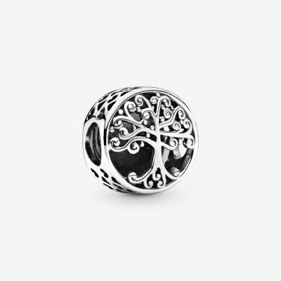 China Hot Selling FASHIONABLE 925 Sterling Silver Openwork Family Roots Charm Original Jewelry for Jewelry Making for sale