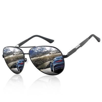 China 2023 Custom Aviation Sunglasses Mens Designer Magnesium Pilot Aluminum Polarized Sunglasses for sale