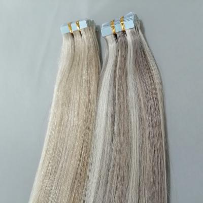 China Silky Straight Wave Piano Color Highlight Tape In Hair Extension 100% Remy Hair Double Drawn for sale