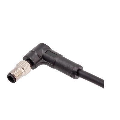 China IP67 Power Sensor M5 3Poles Male Connector Circular Rectangle Molded Cable Waterproof For Automation Signals for sale