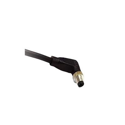 China Circular Power Sensor M5 4 Pin Male Right Angled Connector Cast Waterproof IP67 Pure Cable For Signals for sale