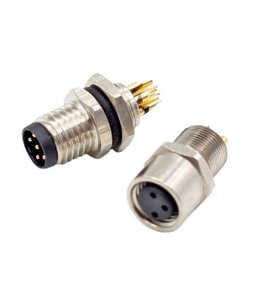 China M8 Automotive Circular Sensor Connectors Waterproof IP67 6Pole Male Panel Mount Back Weld Type For Signals for sale