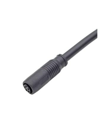 China Circular Power Sensor M8 5 Pole B Code Female Connector Straight Molded Cable 1Meters Waterproof IP67 For Signals for sale