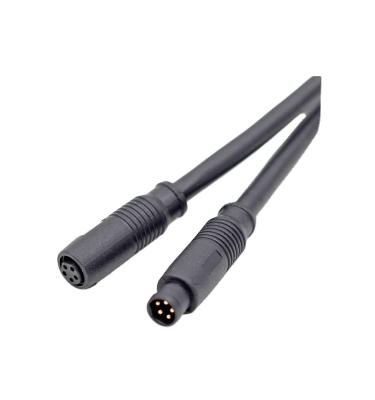 China Circular Power Sensor M8 B Code 5Pole Male To Female Connector Straight Molded Cable 1Meters Waterproof IP67 For Signals for sale