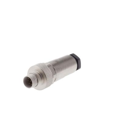 China Circular Male Power Sensor M9 8Pole Metal Connector Solder Straight Type IP67 Waterproof For Signal for sale