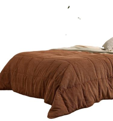 China Elegant Home Velvet Corduroy Rust Bed Cover Bedspreads Comforters for sale