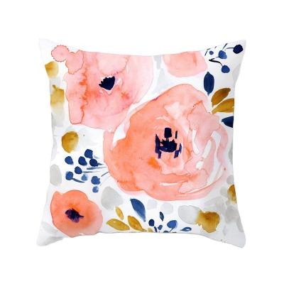 China Printed Floral Pink Velvet Cushion Sofa Cover Manufacturers for sale