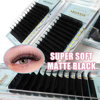 China Abonnie cc Long Curl Eyelash Extension Las Extension Deep Black Wick Extension Natural Individual Soft High Quality Private Label Supplies for sale