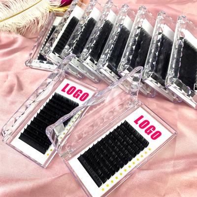 China Long Abonnie Natural .02 Dark Black 25mm Wick Extension Vendors Private Label Cashmere Eyelash Extension Trays Eyelash Extension for sale