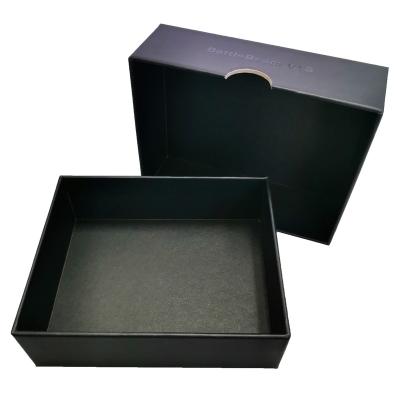 China Custom Luxury Recycled Materials LOGO Black Cardboard Box Paper Gift Box Packaging Without Earphone Perfume Inner Box for sale