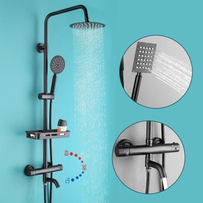 China Sense Faucets Thermostatic Shower Faucet Set Bathroom Shower Oil Rubbed Bronze Shower Set for sale