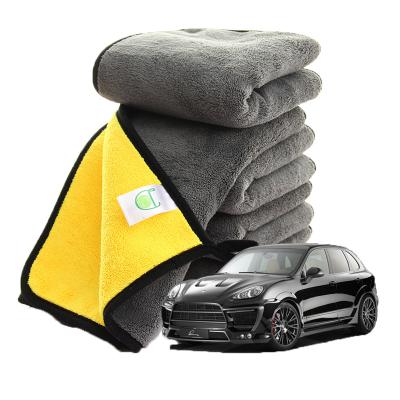 China Safe Supplies For Car Kids Cleaning Car Wash Towel Custom Double Sided Coral Fleece Padded Car Wash Absorbent Towel for sale