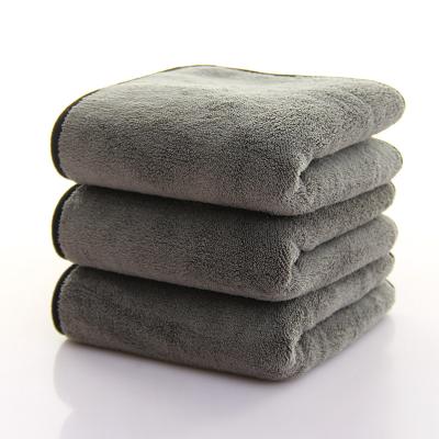 China Towel Child Safe Fine Fiber Car Wash Double Sided Coral Fleece Padded Absorbent Cleaning Towel Car Towel for sale