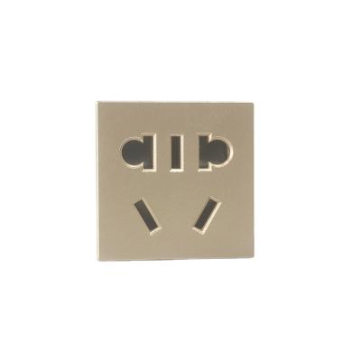 China Five Pin Plastic Residential / General Purpose Panel Frame NC Standard Pearl Crystal Gloden Wall Switch Socket for sale