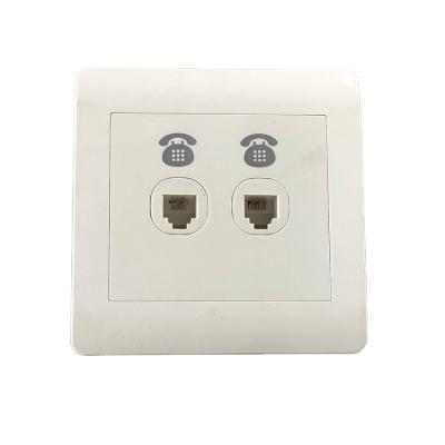 China Residential/General-Purpose Electrical Equipment T20-14-2 Tengben Company Supplies Two Telephone Outlet Outlet Telephone Wall Socket for sale