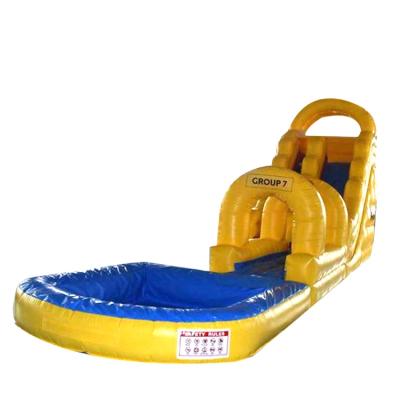 China 15ft high backyard cheap kids water slides with inflatable pool water water slides for sale 23ft*9.8ft*15ft for sale