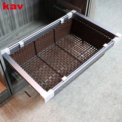 China Kav Modern Luxury Soft Narrow Drawer Closet Storage Hamper Laundry Basket Closet Organizers (AU1055) en venta