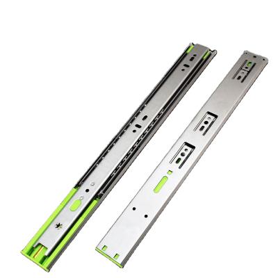 China 18 Inch Modern Kitchen Telescopic Channel 304 Stainless Steel Ball Bearing Soft Narrow Drawer Runners for sale