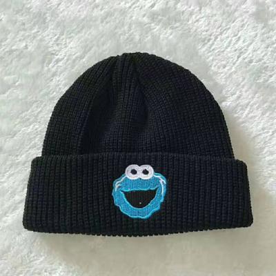 China Warm Skull Beanie Caps Rib Knit Kids Winter Hat Toddler Girls COMMON Boys for sale