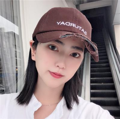 China Monday-Sunday JOINT Printing Baseball Cap Distressed Snapback Hat Outdoor Sports Sun Hat for sale