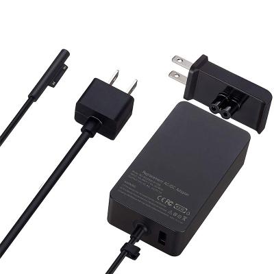 China For Microsoft 15V 4A 65W Laptop Outdoor Charger For Microsoft Surface Pro 7 6 5 4 3 Outdoor Book 2 1 Surface Pro Charger for sale