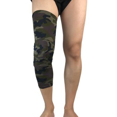 China Elasticity Camouflage Knee Pads Sports Safety Long Calf Leg Sleeve Knee Protector for sale