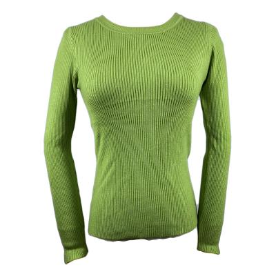 China Anti-Wrinkle Women Sleeve Long Ribbed Knit Sweater Plain Fitted Plus Size Stretchy Womens Jumpers Sweaters for sale