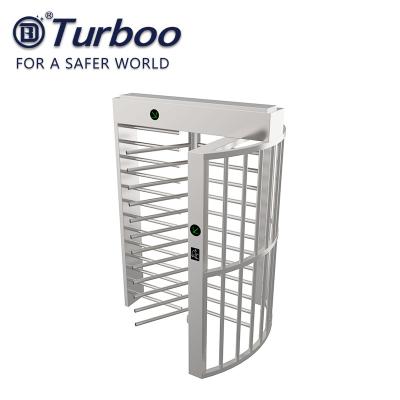 China 304 stainless steel dual lane full body turnstile gate with 120 degree revolving for sale