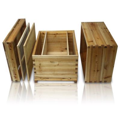 China 2-Layer Bee Farm Hoops Beekeeping Wooden Beekeeping Tools Fir Beehive Woodland Box for sale