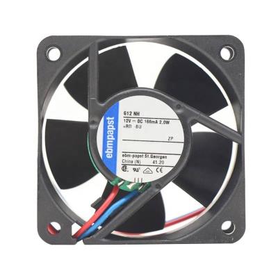 China Brand new industrial equipment ebmpapst 612NH fan 6CM 6025 12V fan 2.0W axial flow fan for sale