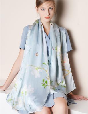 China Breathable Scarf Custom Silk Neck Scarf Women 100% Silk Printed High Quality Scarves for sale