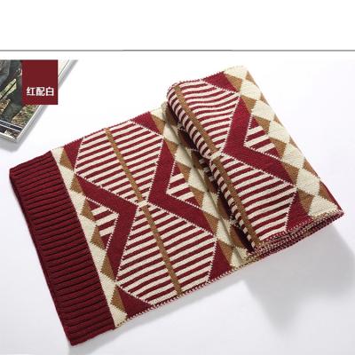 China Multicolor  Fashionable winter knitting scarf patterns 100% acrylic  men scarves for sale