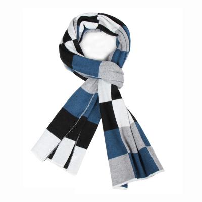 China Fashion scarves  high quality acrylic men check scarf for winter for sale