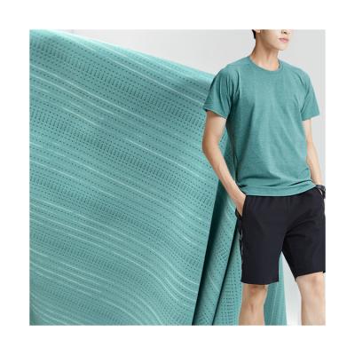 China Sustainable High Quality Moisture Absorption And Quick Dry Polyester Spandex Fabric Custom Knitting for sale