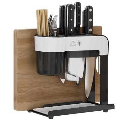 China Sustainable Knife Block Sets Kitchen Utensil Holder Knife Block and Cutting Board Set for sale